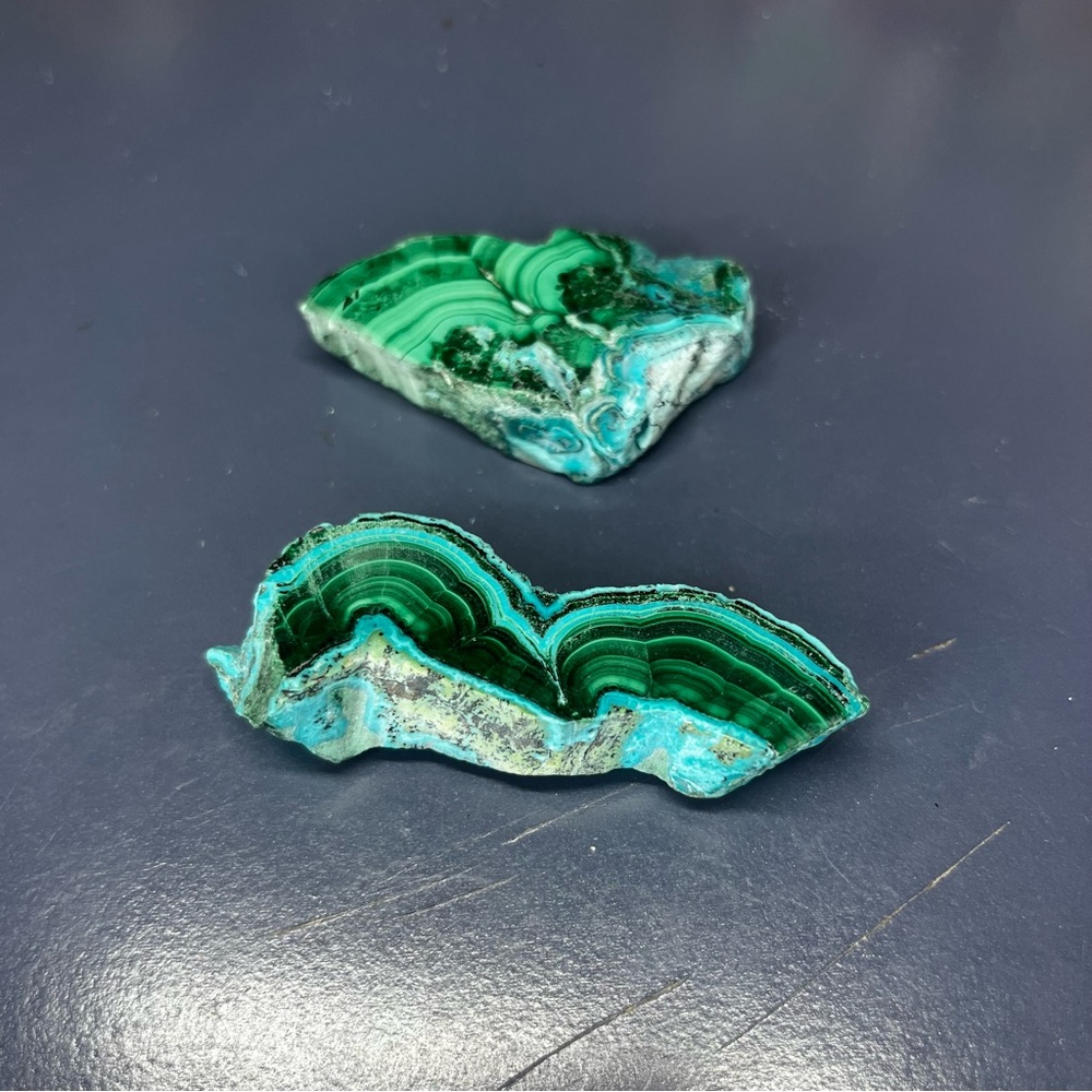 💚🩵Malachite Chrysocolla Specimen Pieces (2)
